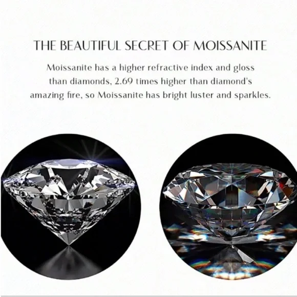 3 Pairs Certified Moissanite Solid 925 Sterling Silver Star Screw Back Earrings - Picture 11 of 16